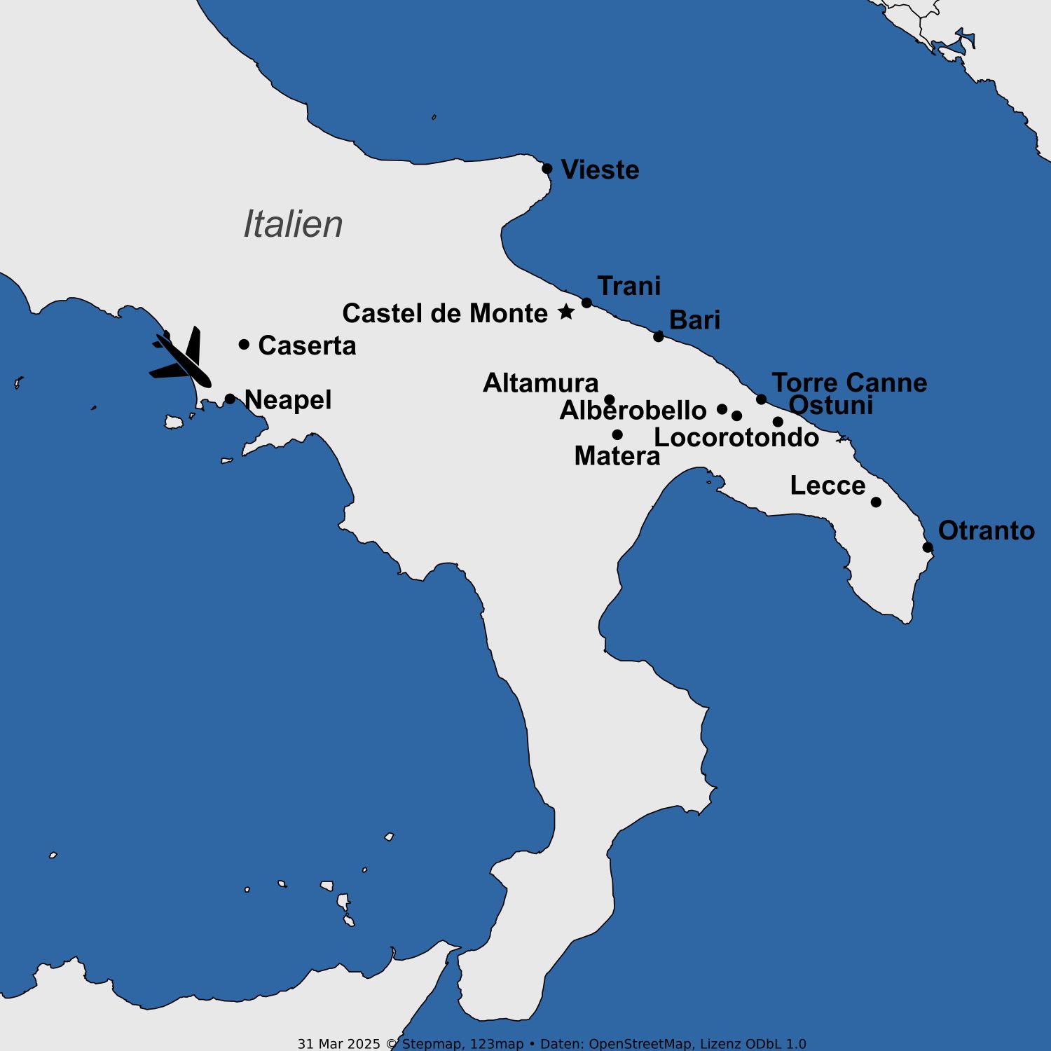 Karte Apulien 2026